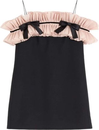 Valentino Garavani Black Crepe Sleeveless Mini Dress