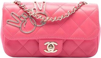 Chanel Pre-owned Quilted Flap Crossbody - Dames - Vintage Schoudertas - Roze - ONE Size - Leer - Vintage