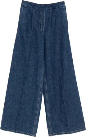 Forte_Forte Wide Jeans - Dames - Loose Fit Jeans - Blauw - L - Jeans