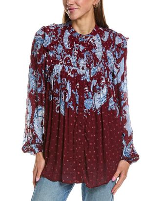 Hemant & Nandita Smocked Yoke Top