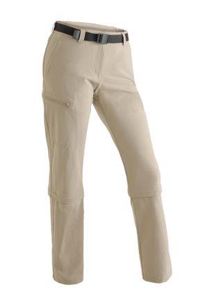Maier Sports Funktionshose MAIER SPORTS Arolla, Damen, Gr. 76, Langgr&ouml;ssen, beige, 90% Polyamid, 10% Elasthan, Hosen Funktionshose, Damen Wanderhose, zipp-off Outd