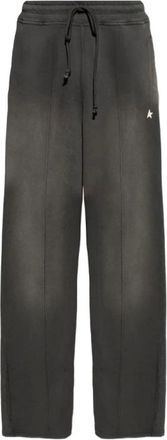 Golden Goose Sweatpants, male, Gray, Size: XL Drawstring Star Trousers