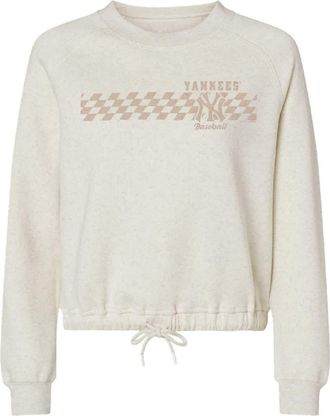 Soft As A Grape Womens Soft as a Grape Natural New York Yankees Tonal Checkered Sweatshirt at Nordstrom, Size X-Large