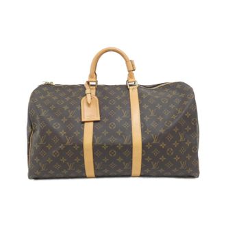 Louis Vuitton Marron Coated Canvas Boston Bag (Pre-Owned)