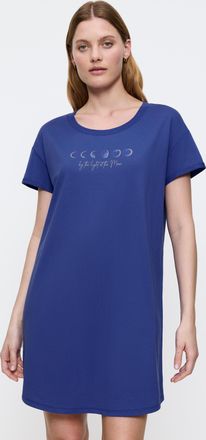 Triumph Nachthemd TRIUMPH Nightdresses NDK X, Damen, Gr. 38, N-Gr, silence, Jersey, Obermaterial: 100% Baumwolle, bequem kniefrei, Rundhals, Kleider Nachthemd