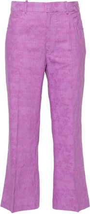 Rodebjer Miso Stripe Pants Slim Cropped - Dames - Vrijetijds broeken - Paars - S - Broeken