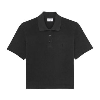 Saint Laurent Dames, Tops, Zwart, Maat: L Katoen