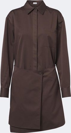 Loewe Double L cotton and silk shirt dress