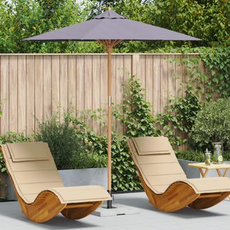 Berkfield Home Dark Grey Garden Parasol 217x230 cm Bamboo
