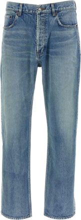 Saint Laurent Jeans con effetto vissuto - Blu
