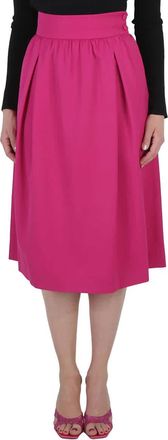 Moschino Ladies Fuchsia Flared Midi Skirt