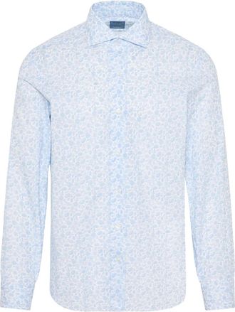 Barba Camicia con stampa - Blu