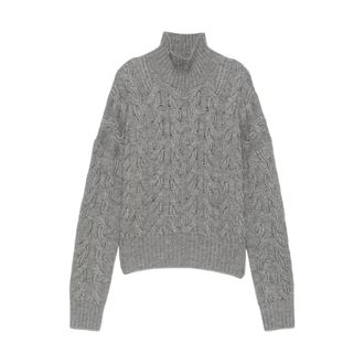 Max Mara Maglia Canottiera Top - Dames - Coltruien - Grijs - L - Wol - Truien & Vesten