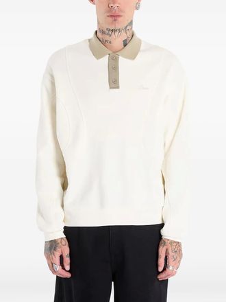 Dime french-terry rugby polo shirt - unisex - Cotton - M - Neutrals