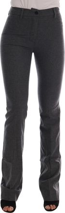 Ermanno Scervino Womens Straight Leg Trousers - Grey Cotton - Size EU 38 (Womens)