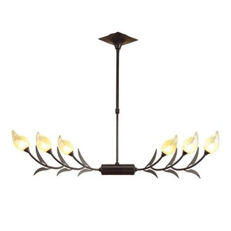 Netlighting Holland Telescopic Linear Pendant Line 6 Light G9 Brown Black Oxide