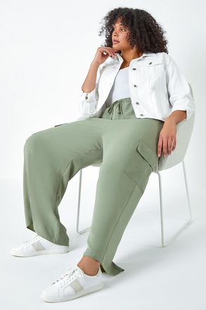 Roman Linen Look Wide Leg Trousers