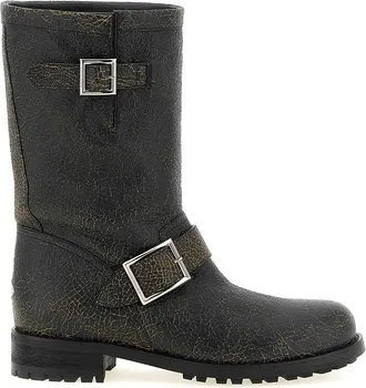 Jimmy Choo London biker mid ankle boots