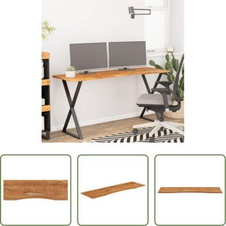 vidaXL vidaXL Tavolo in legno massello - Piano Scrivania 160x50x2,5cm Rettangolare Legno Massello Acacia