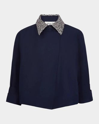 TWP New Chapter Crystal-Collar Cotton Shirt
