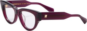 Valentino Eyeglasses Square Full Rim, Crystal Burgundy Frame And Clear Demo Lens Lens Vlx-125B