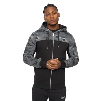 Crosshatch Heren Branton Volledige Ritssluiting Hoodie (Zwart)