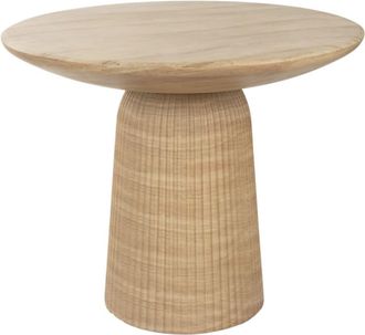 Dutchbone Mesa de comedor redonda de hormig&oacute;n efecto piedra d90cm