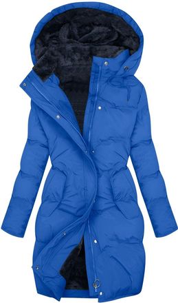 Generic Winter Jackets for Women Uk Waterproof Long Winter Coats Ladies Windbreaker Plush Puffer Parka Coat with Fur Hood Full Zip Fleece Lined Trench Overcoa