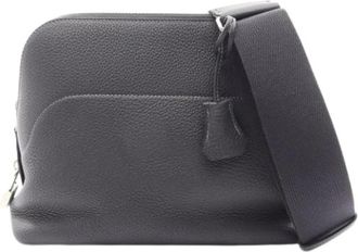Herm&egrave;s Pre-owned Messenger Bag - Dames - Vintage Schoudertas - Zwart - ONE Size - Leer - Vintage