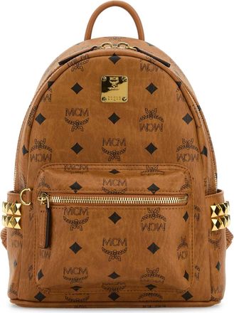 MCM Mcm Printed Canvas Mini Stark Backpack