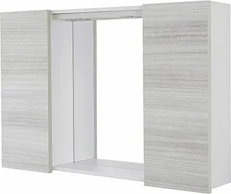 Feridras Feridras - Specchiera da Bagno 2 Ante con Faretti Led Stella Colore: Grigio