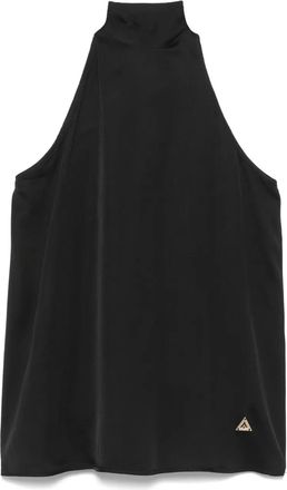 Akep Top con foulard in raso - Nero