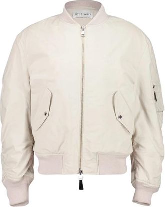 Givenchy Bomberjack van katoenmix - Heren - Bomber jackets - Beige - S - Katoen - Jassen