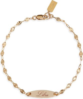 Set & Stones Engraved Zodiac Pendant in Gold /Libra at Nordstrom