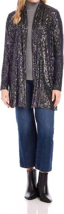 Karen Kane Sequin Duster In Smoke