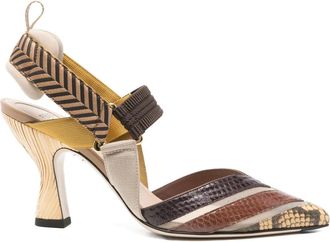 Fendi 85 mm Colibrì pumps - Bruin