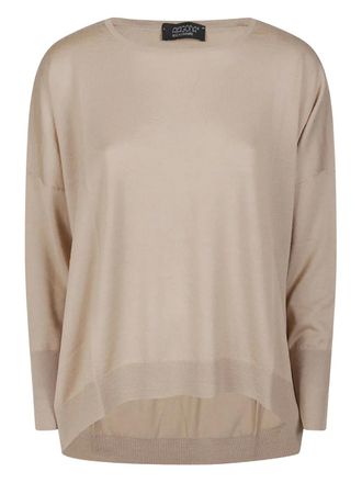 Aragona round-neck wool sweater - women - Wool - 44 - Neutrals