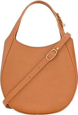 Longchamp Womens Shoulder Bag Brown Leather