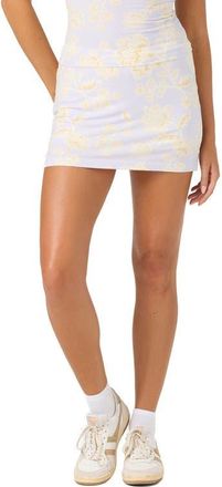 O'Neill Alyssa Floral Knit Miniskirt in Lavender Blue at Nordstrom, Size Xx-Large