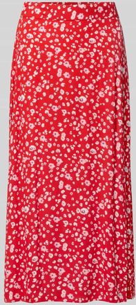 Ichi Midirock aus Viskose im Allover-Look Modell MARRAKECH in Rot, Gr&ouml;&szlig;e XXL