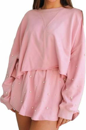 Peach Love California Pearl Skort Set In Pink