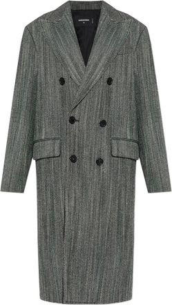 Dsquared2 Cappotto con motivo a spina di pesce - Grigio