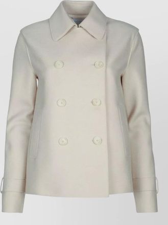 Harris Wharf London women cropped trench coat pressed wool