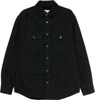 Casablanca All-Over Monogram Shirt In Black Cotton
