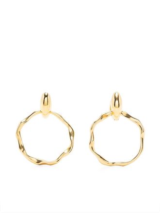 Dower & Hall Polo Story gold-plated hoops - women - Gold Plated Silver - One Size