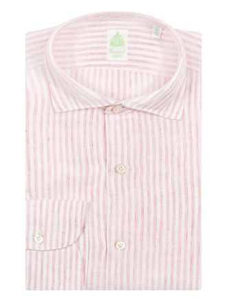 Finamore striped buttoned shirt - White