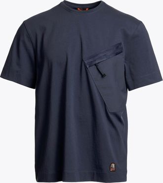 Parajumpers Mens Baildon T-Shirt in Dark Blue Cotton - Size X-Large
