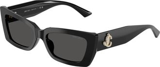 Jimmy Choo London Stijlvolle zonnebril in blauw - Dames - Zonnebrillen - Zwart - 54 MM - Accessoires
