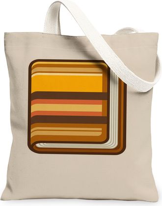 Generic Vintage Retro Canvas Tote Bags, Book Pattern Reusable Grocery Bags, Lightweight Washable Shoulder Strap Canvas for Travel S, Beige, 13x15 Inch