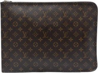 Louis Vuitton Pre-owned Clutches, female, Brown, Size: ONE SIZE Pre-owned Monogram Canvas Clutch